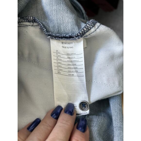 EUC Volcom Painterly Denim Chambray slim leg Jumpsuit Size XS - Picture 14 of 15